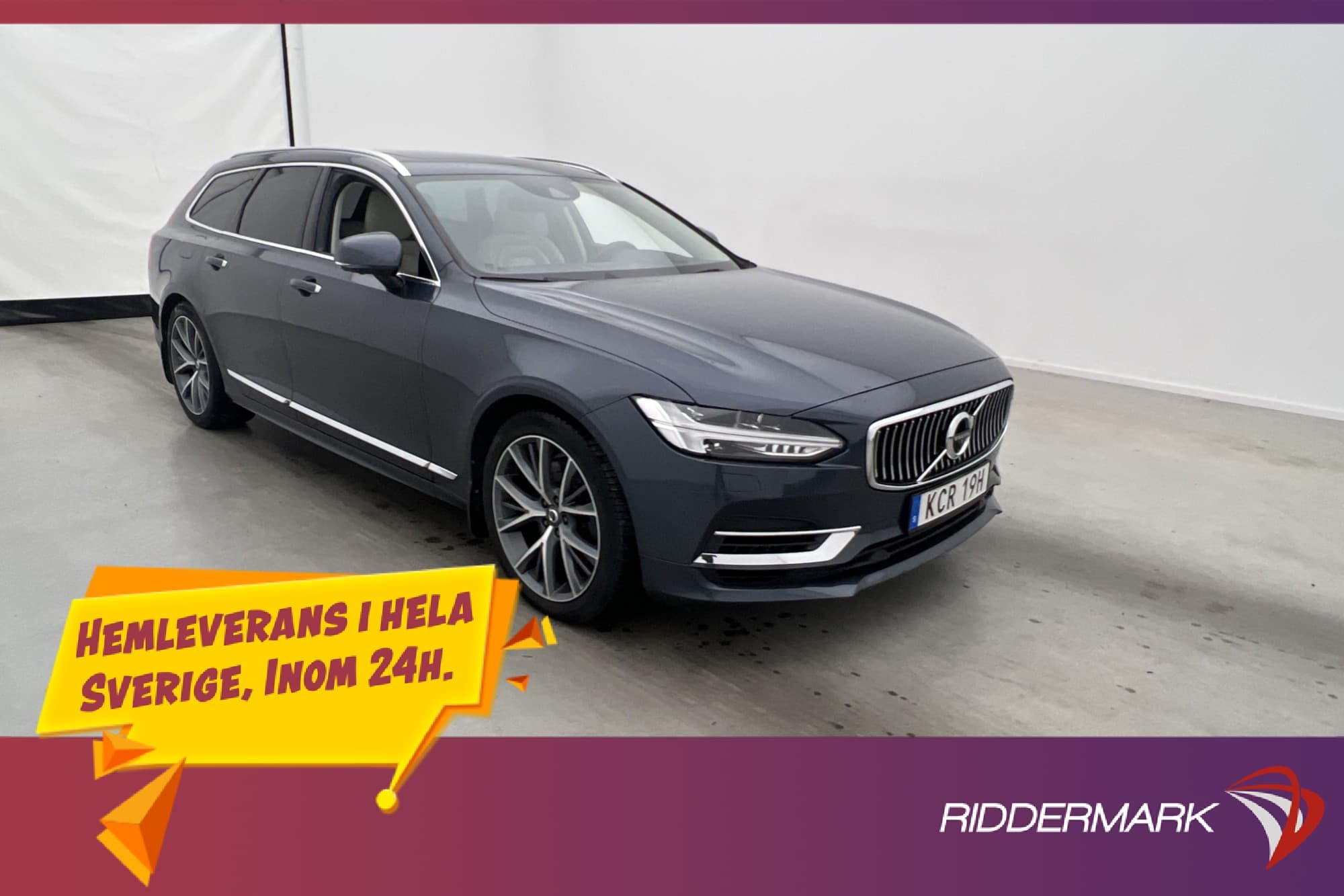 Volvo V90 T8 AWD 392hk Inscription Pano Värm Skinn H&K Moms