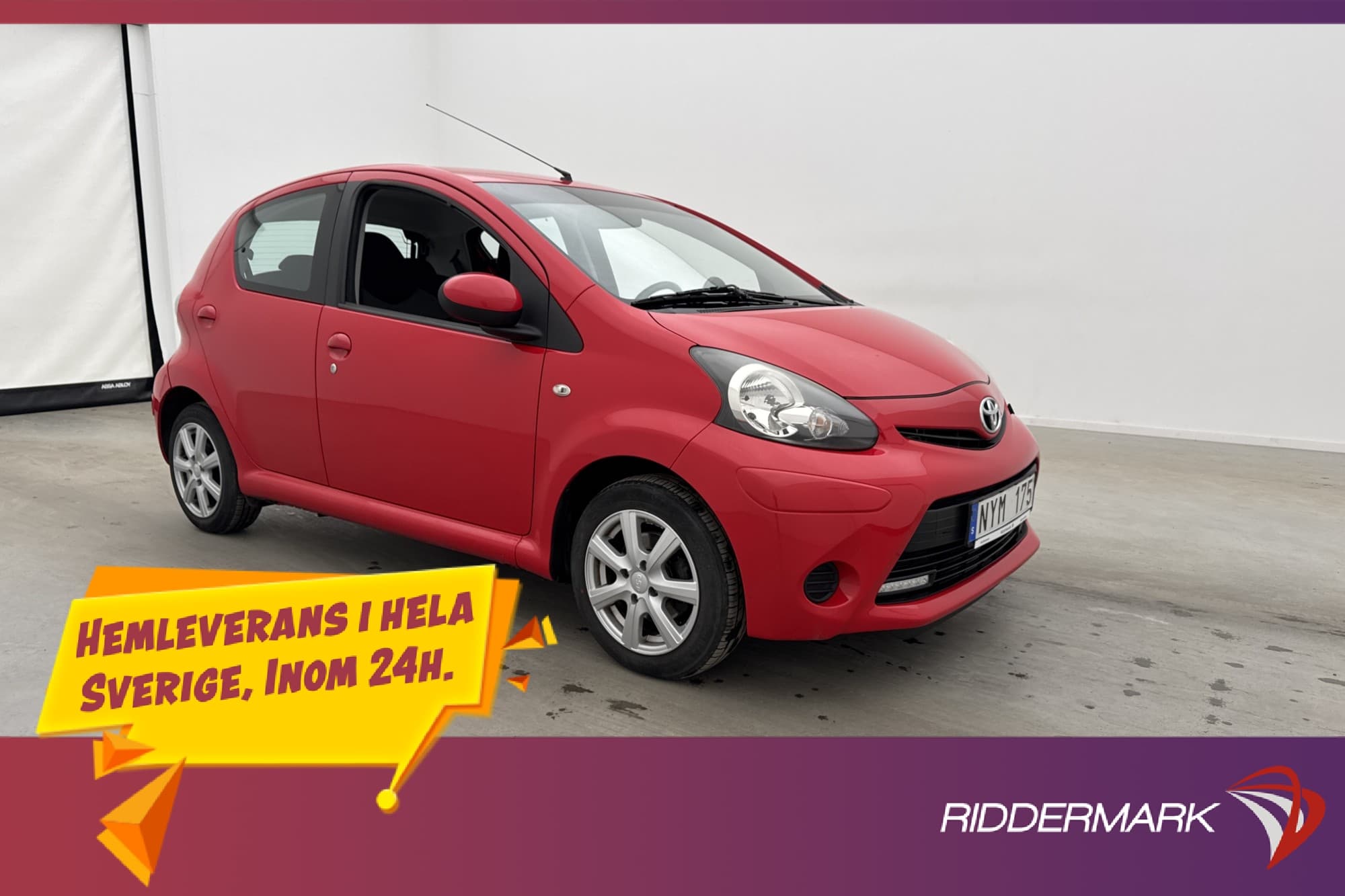 Toyota Aygo 1.0 68hk M&K-Värmare Bluetooth A/C 0.45 l/mil