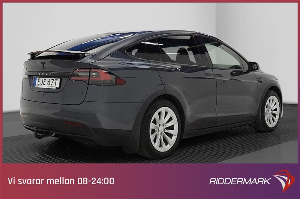 Tesla Model X 100D 423hk Dragkrok FSD Kolfiber Moms Leasbarexteriör