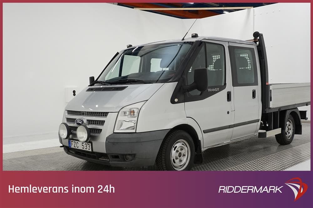 Ford Transit 2.2TDCi Dubbelhytt Flakbil 7-sits Värmare Moms