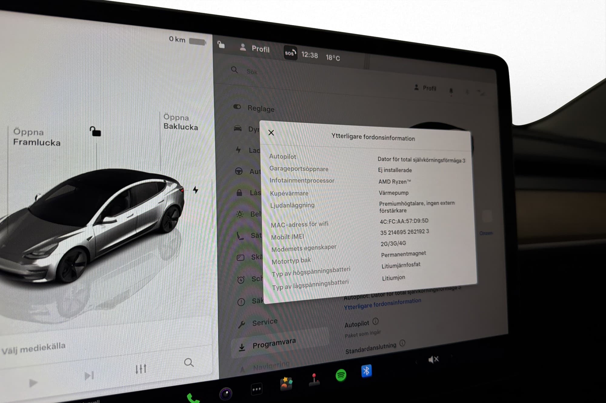 Tesla Model 3 Standard Range Panorama Kamera AutoPilot MOMS