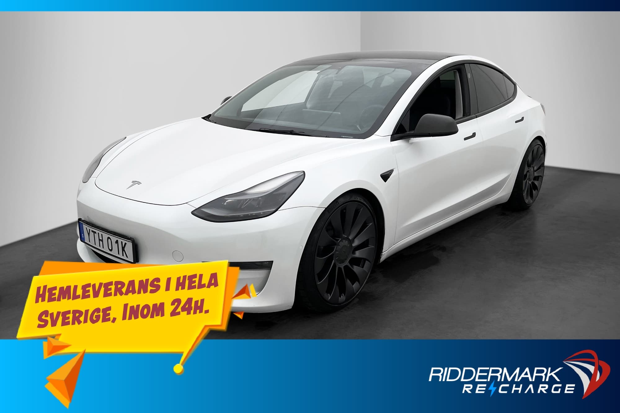 Tesla Model 3 Performance Autopilot Rattvärme Sv.Såld MOMS