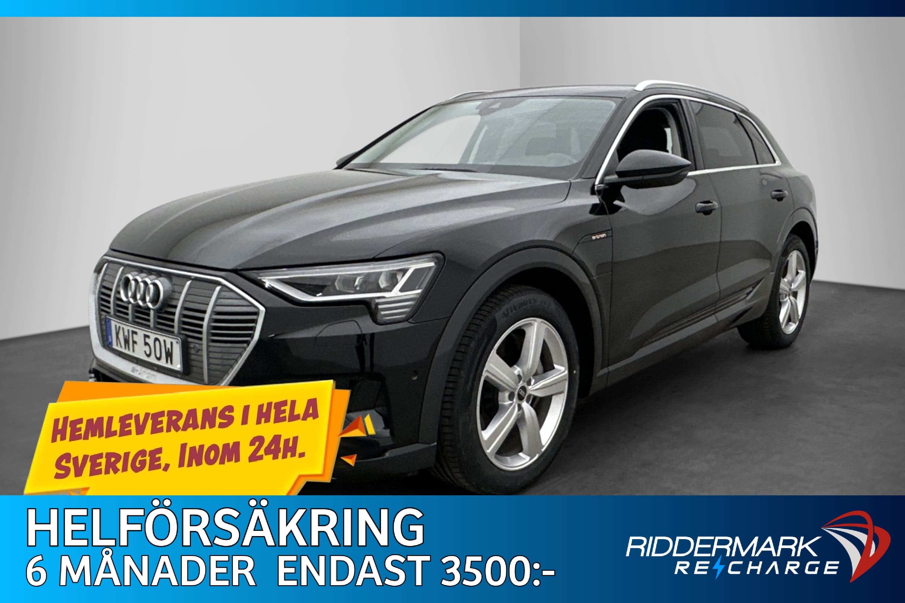 Audi E-tron 55 Q Luftfjädring Kamera Skinn Elstolar MOMS