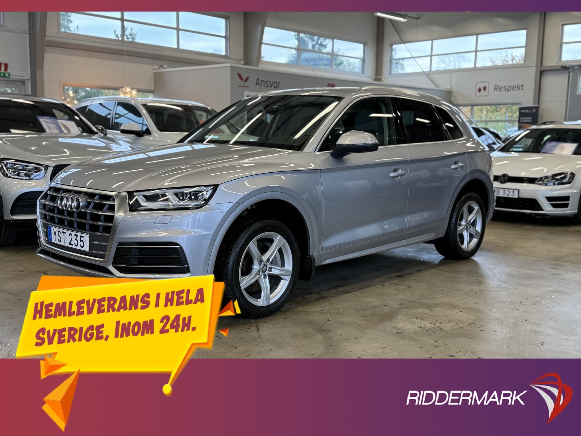Audi Q5 2.0 TDI Quattro 190hk Proline Drag P-Sensorer Skinn