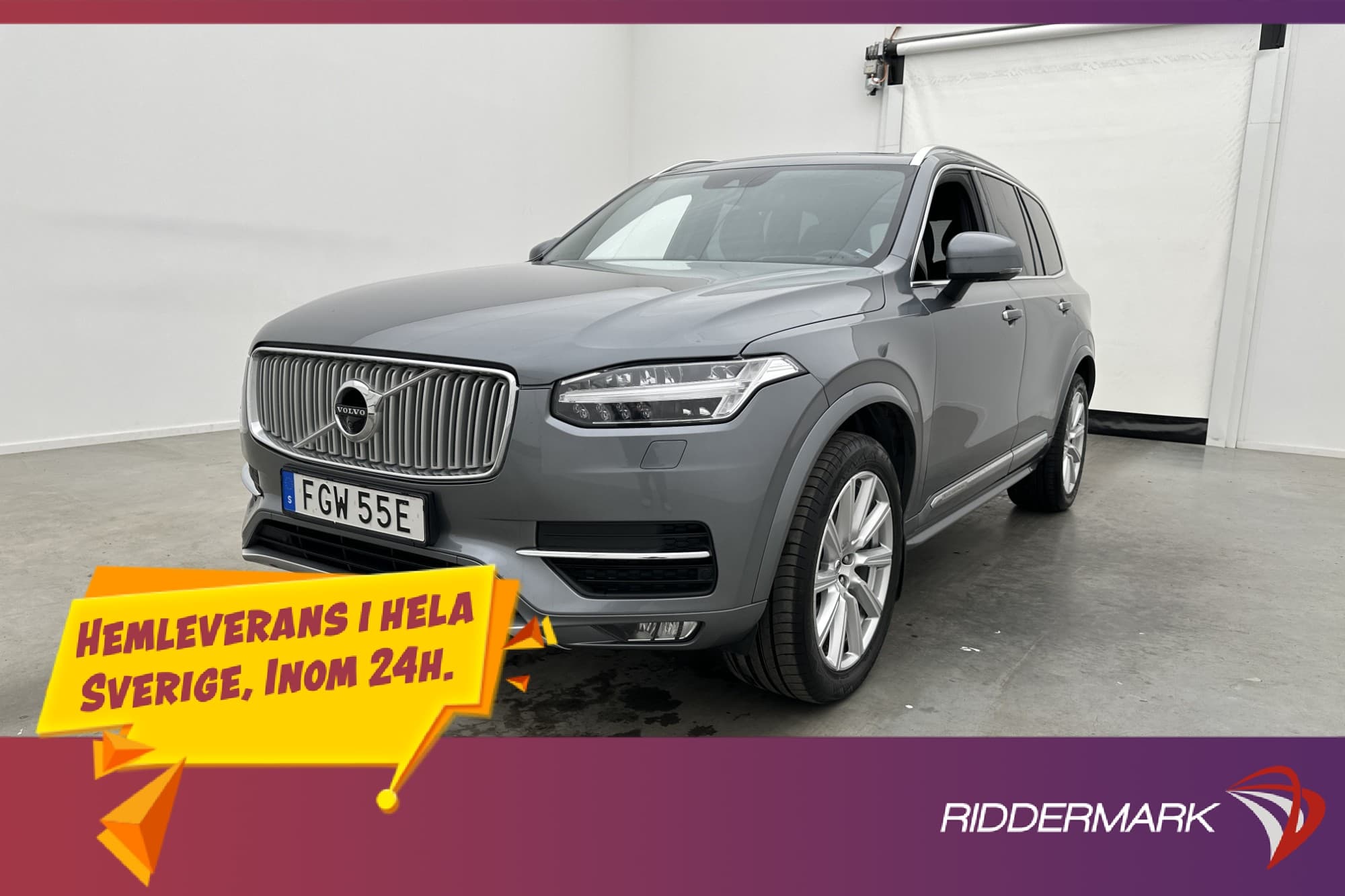 Volvo XC90 D5 AWD Inscription 7-Sits Pano B&W Luftfjädring