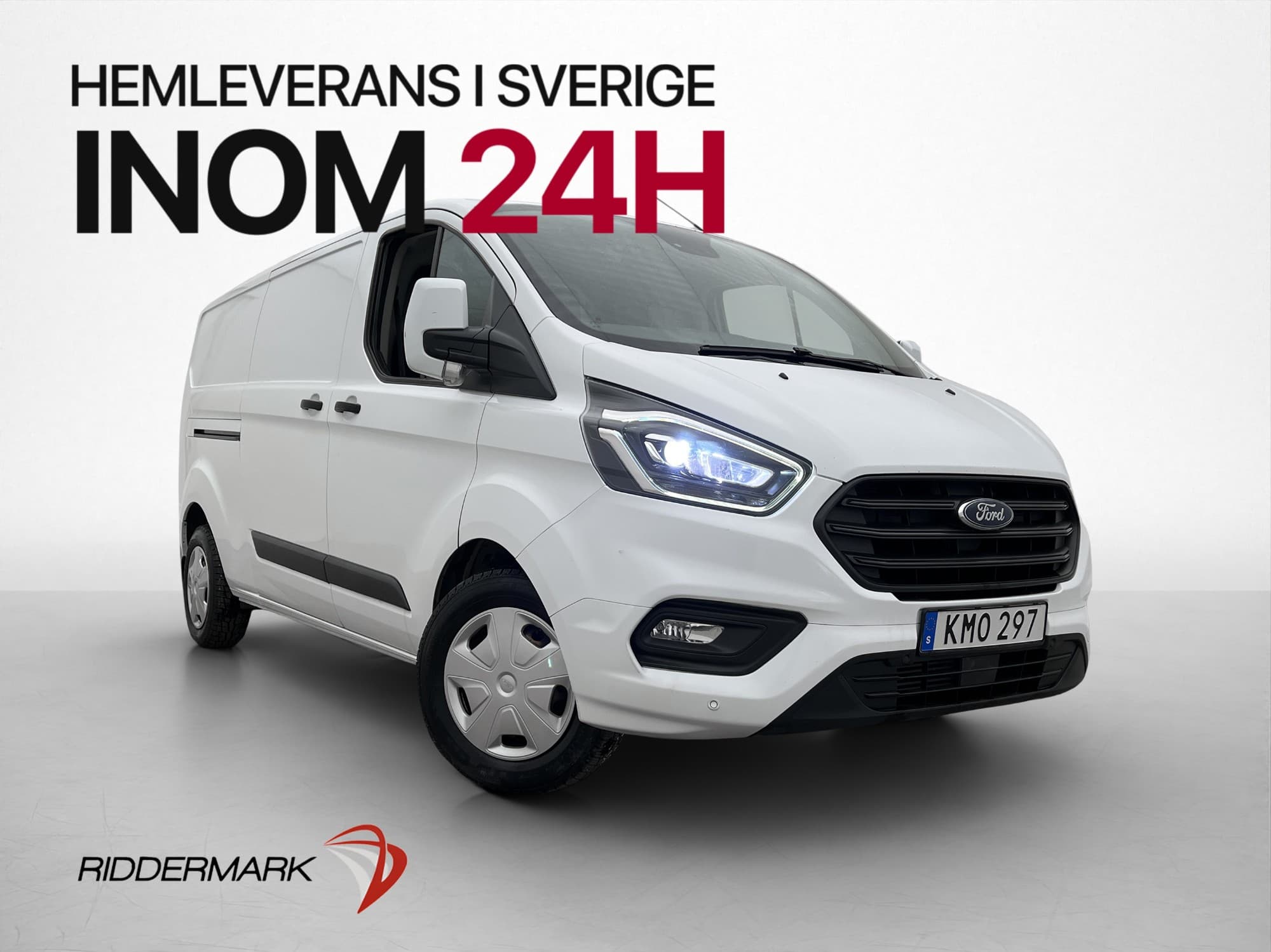 Ford Transit Custom L2 130hk Värmare Dragkrok 3-Sit PDC Moms