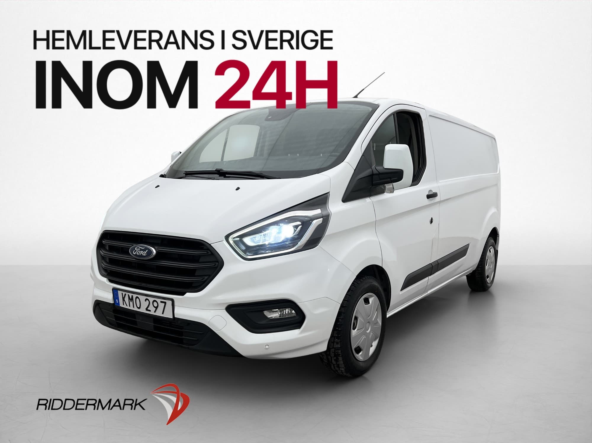 Ford Transit Custom L2 130hk Värmare Dragkrok 3-Sit PDC Moms