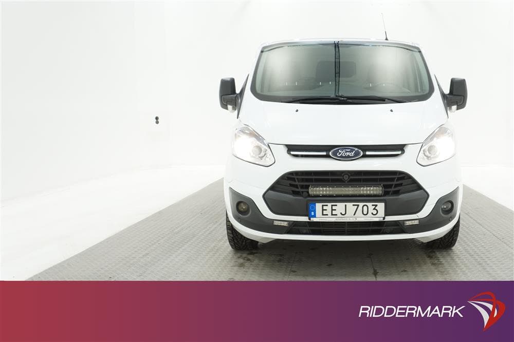 Ford Transit Custom 2.2 TDCi 3-sits Lång Värmare Drag Moms