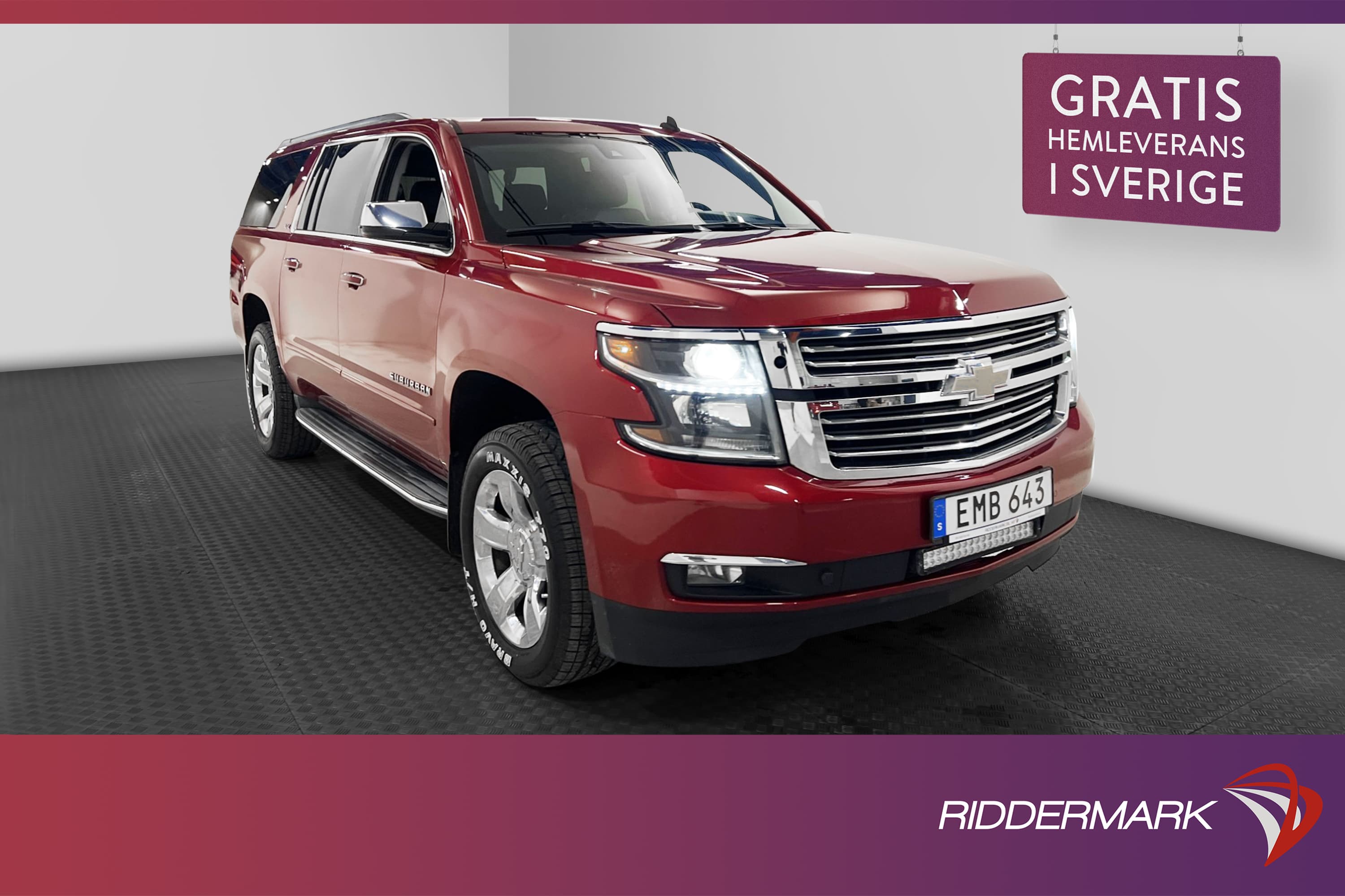 Chevrolet Suburban 5.3 4WD 360hk 7-sits Taklucka Skinn BOSE