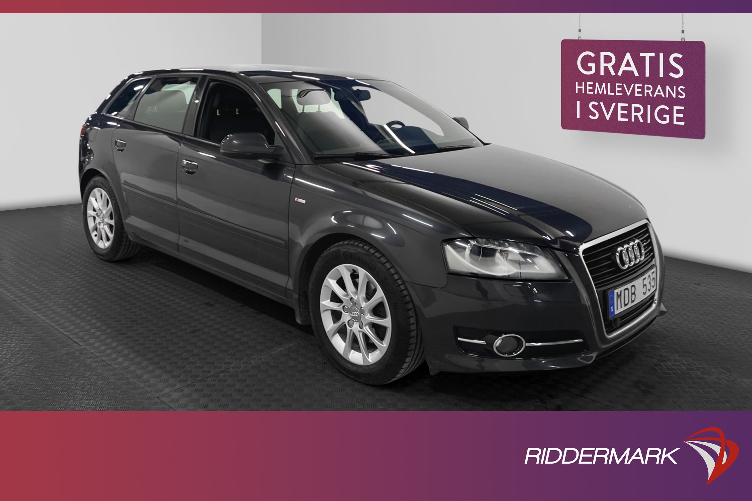 Audi A3 2.0 TDI 140hk S-Line Värmare Halvskinn 0,44l/mil