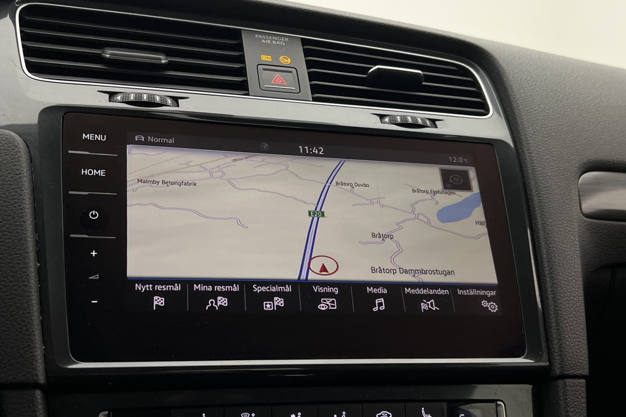 Volkswagen e-Golf Navigation CarPlay Sensorer Adaptiv-fart