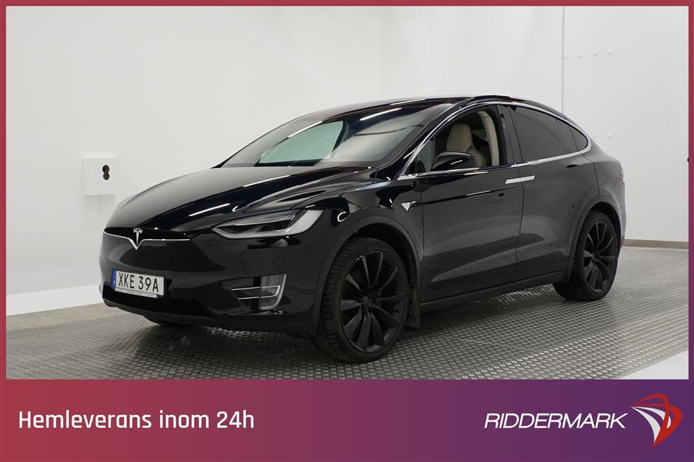 Tesla Model X Standard Range AWD 333hk Dragkrok Sv Såld