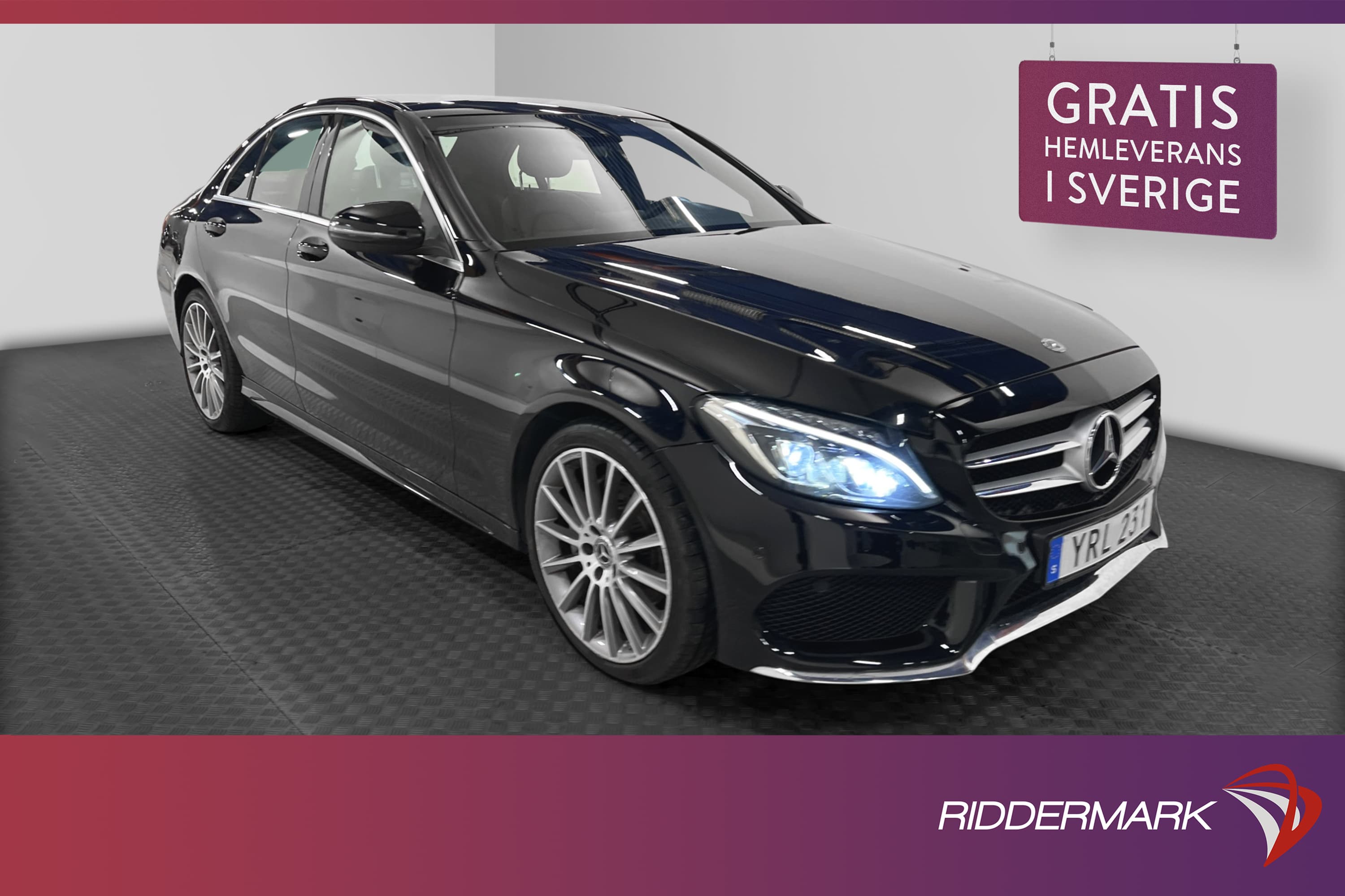 Mercedes-Benz C 220 d 4M 170hk AMG Pano Burmester Värm Drag