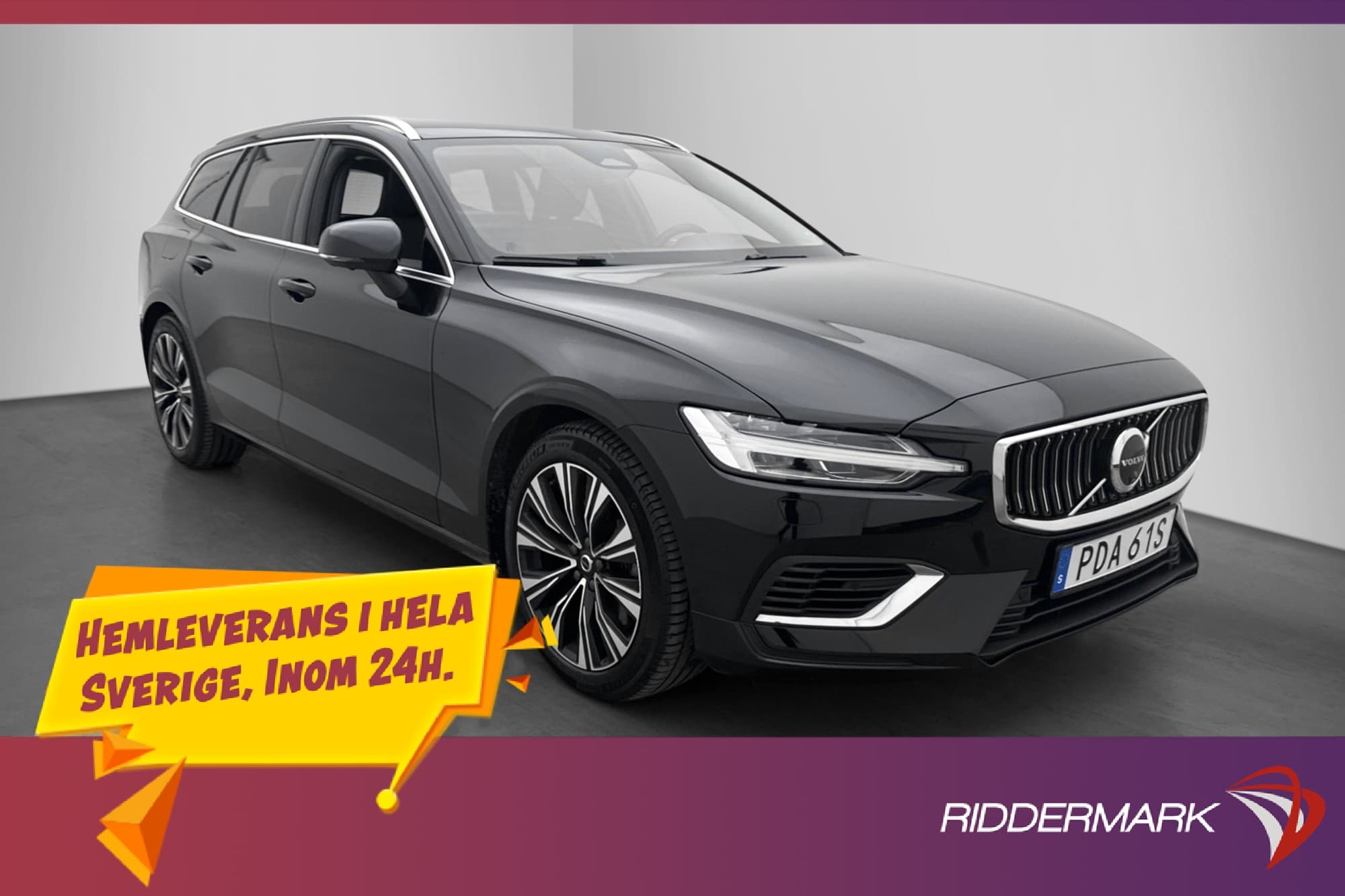 Volvo V60 Recharge T6 AWD Long Range Drag Skinn 360° MOMS