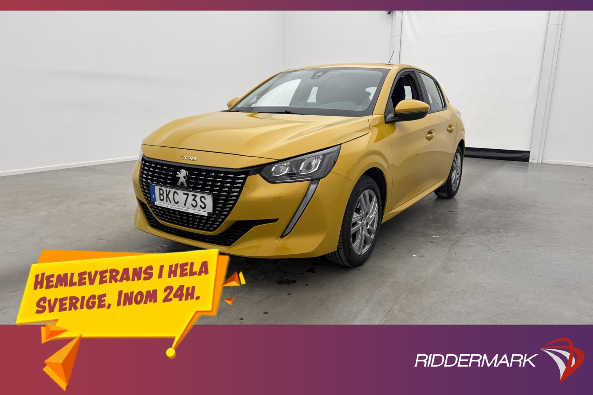 Peugeot 208 1.2 PureTech 100hk CarPlay Sensorer Farthållare