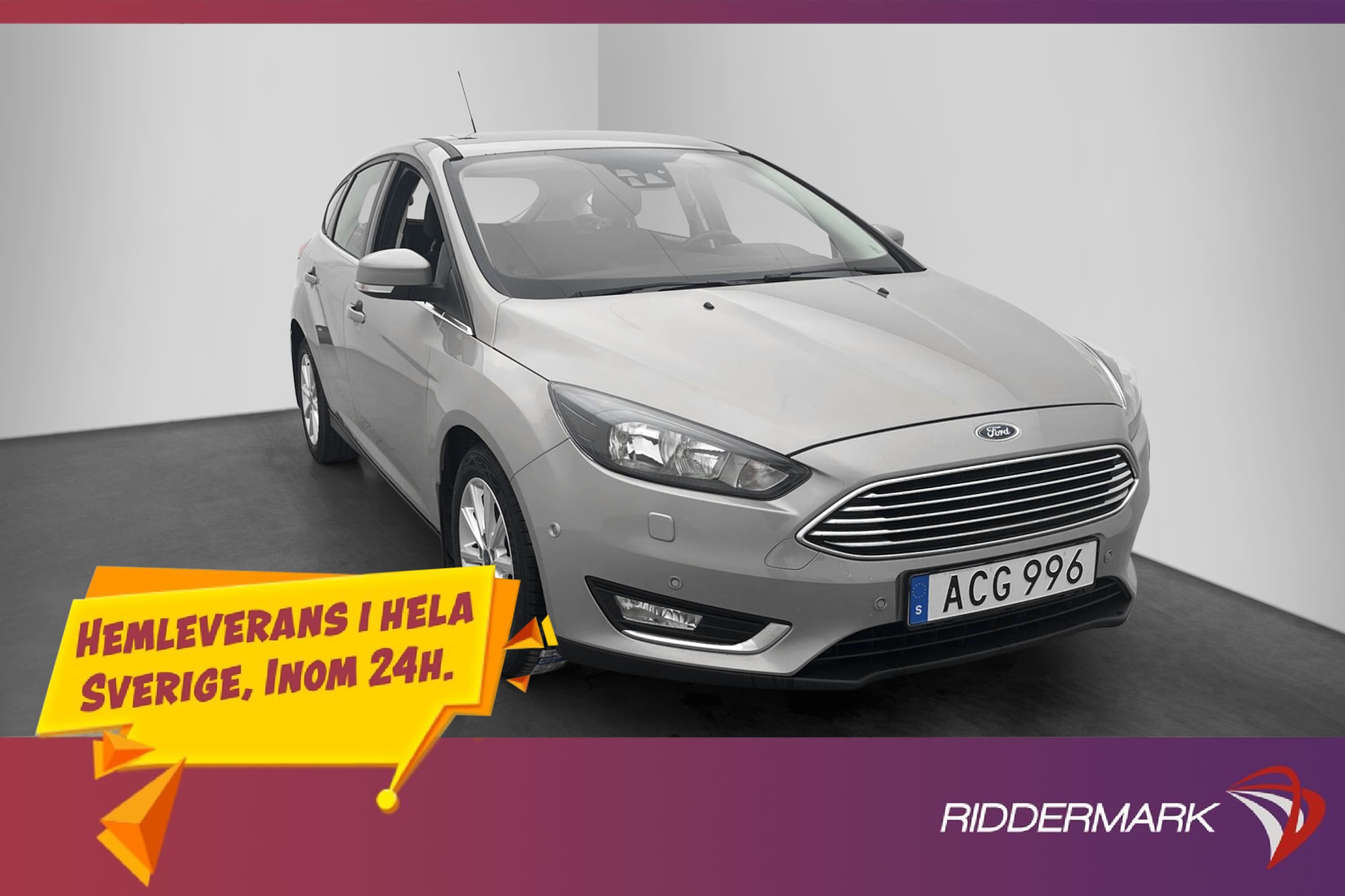 Ford Focus 1.0 125hk Titanium Kamera CarPlay Rattvärme