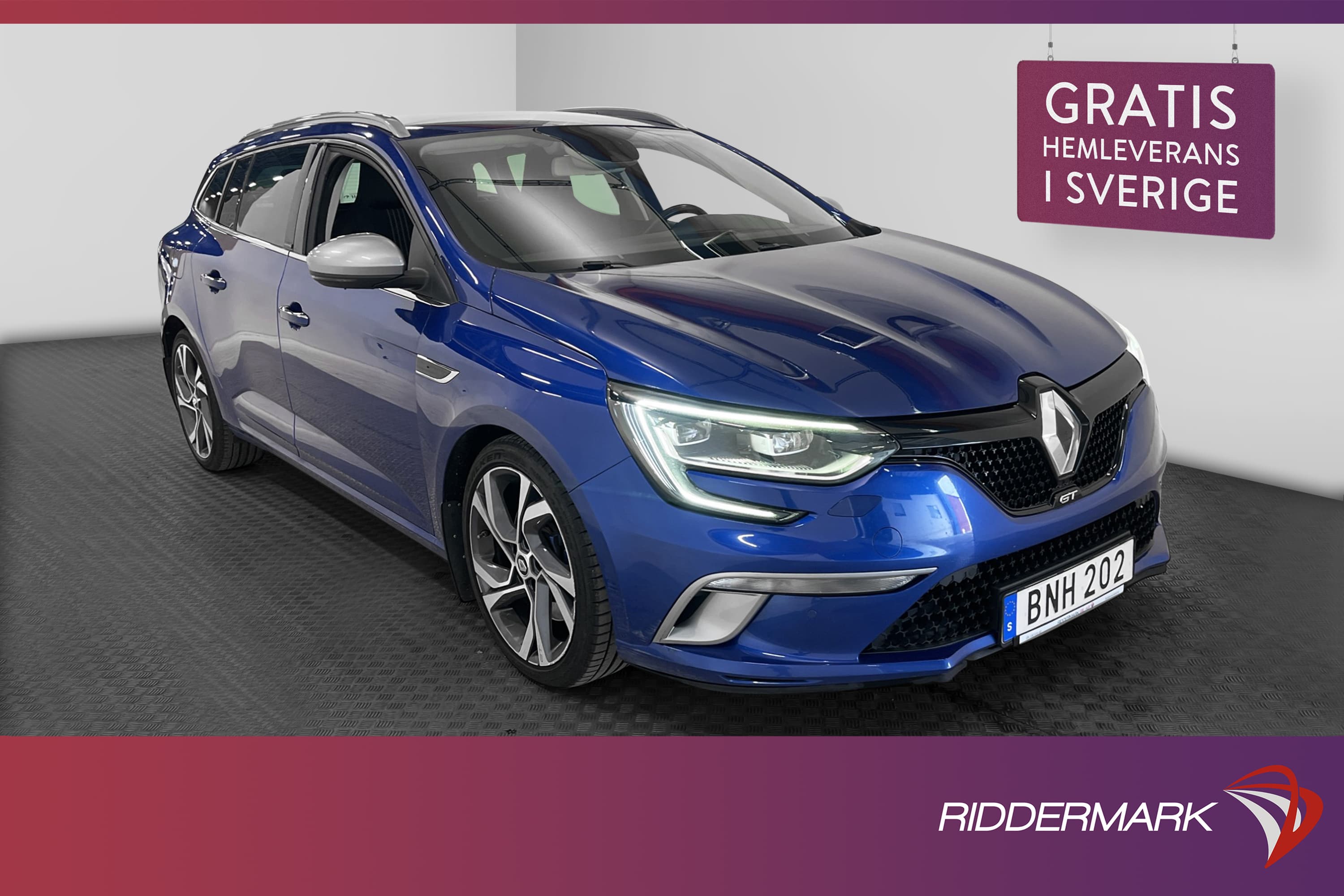 Renault Mégane GT 1.6 205hk BOSE Kamera CarPlay Navi Välserv