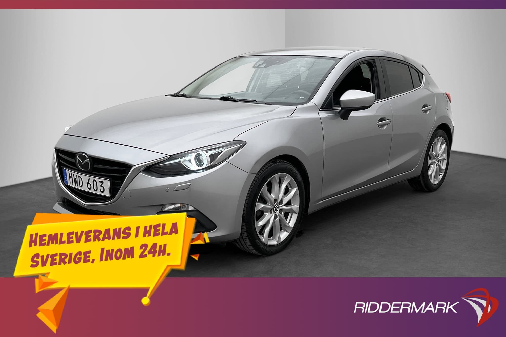 Mazda 3 Sport 150hk Optimum D-Värmare BOSE HUD Navi Drag