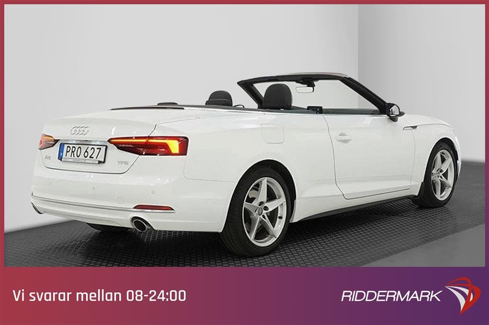 Audi A5 Cabriolet 190hk Skinn Matrix Keyless LÅGMIL Momsexteriör