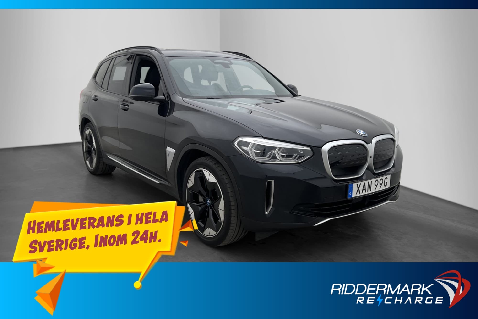 BMW iX3 286hk Charged Plus Panorama Dragkrok H/K 360° HUD