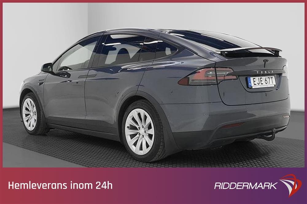 Tesla Model X 100D 423hk Dragkrok FSD Kolfiber Moms Leasbarexteriör