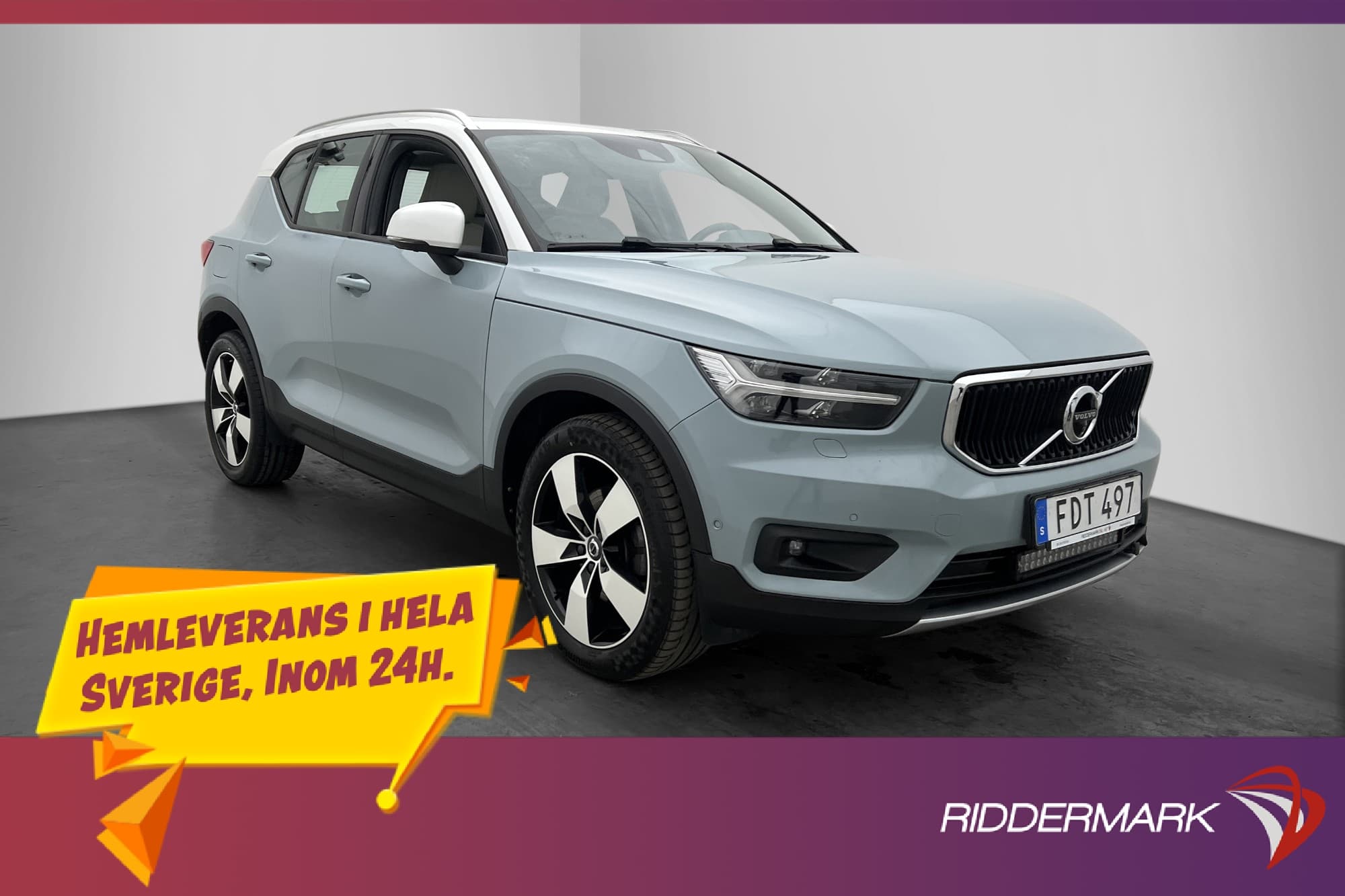 Volvo XC40 T5 AWD Momentum Värmare H/K Pano Skinn 360° BLIS