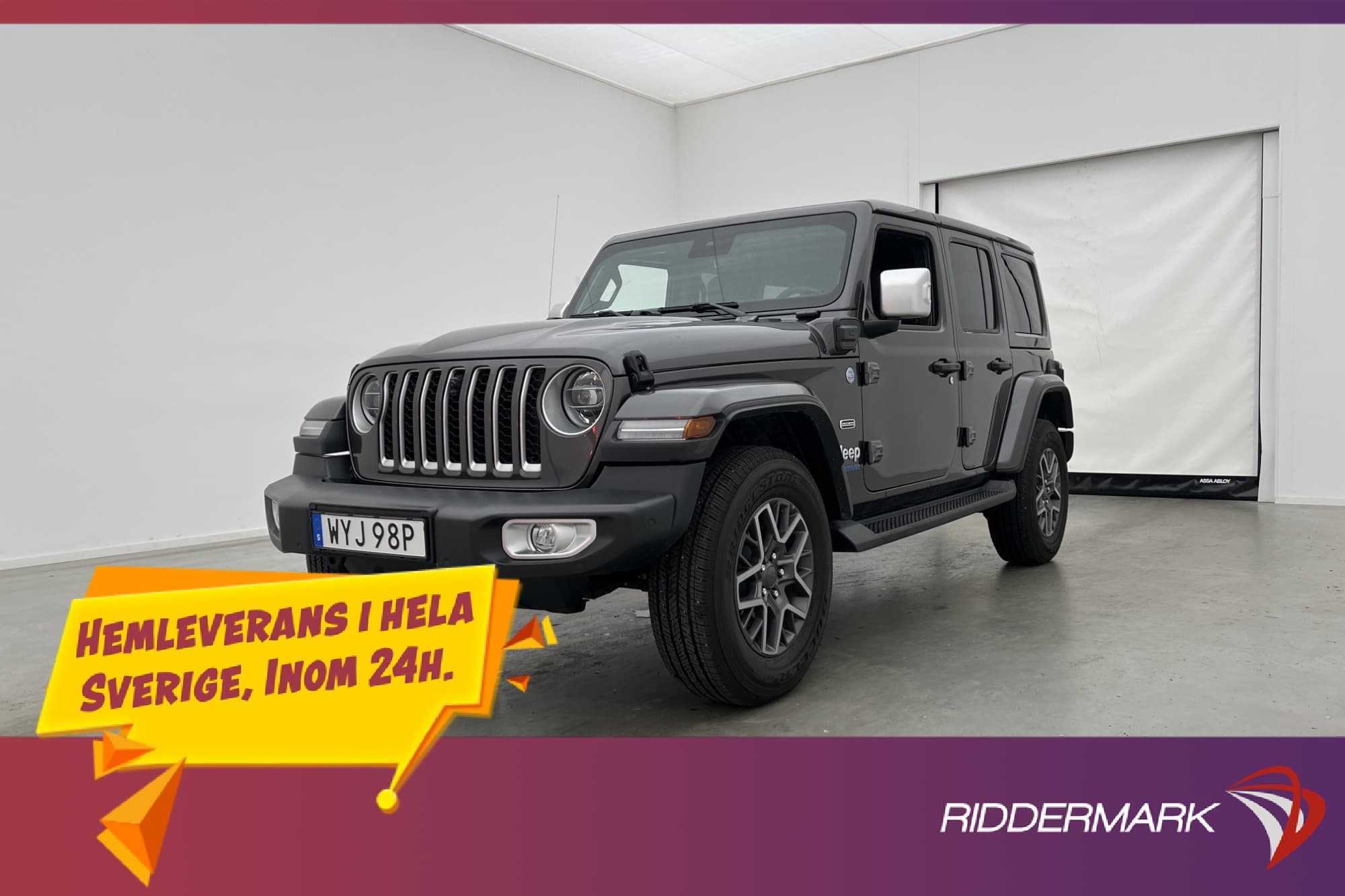 Jeep Wrangler Unlimited 4xe Sahara Overland Skinn Kamera GPS