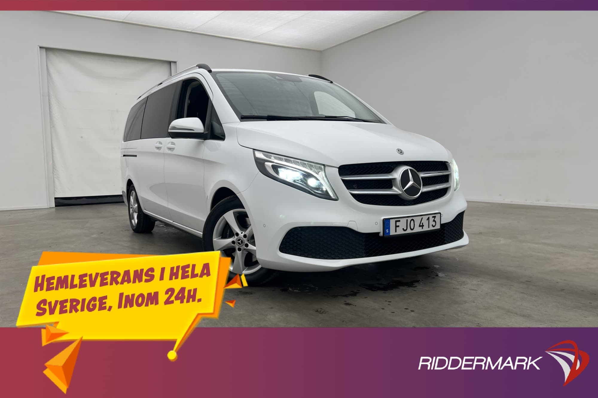 Mercedes-Benz V220d Lång Värmare B-Kamera El-Dörr 7-Sit Moms