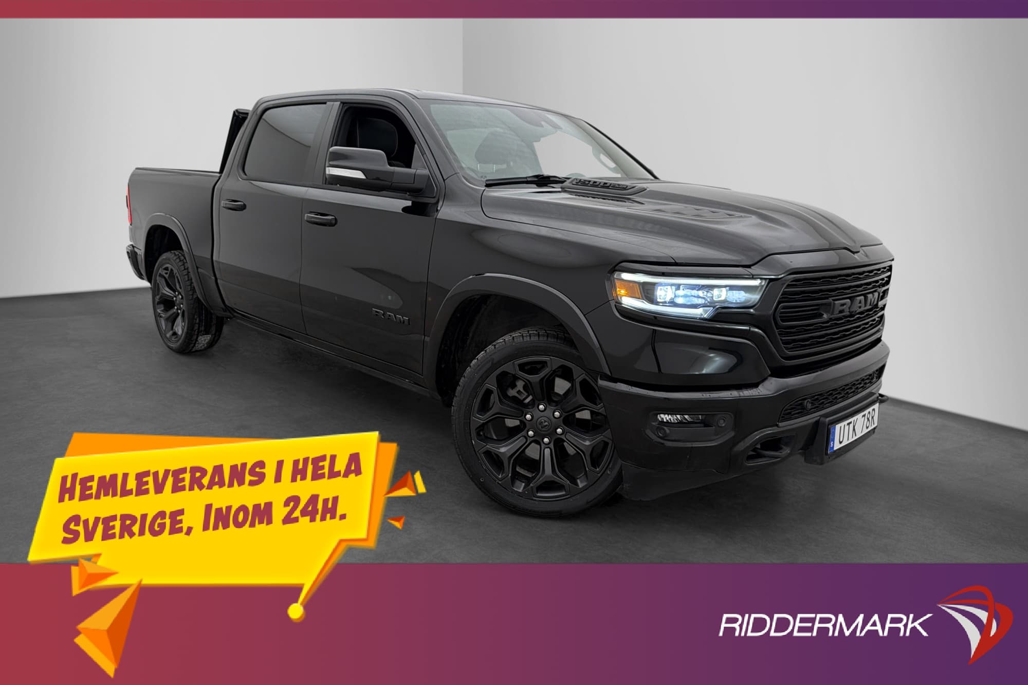 Dodge RAM Limited Night V8 Luft Skinn HUD Drag Pano H/K Moms