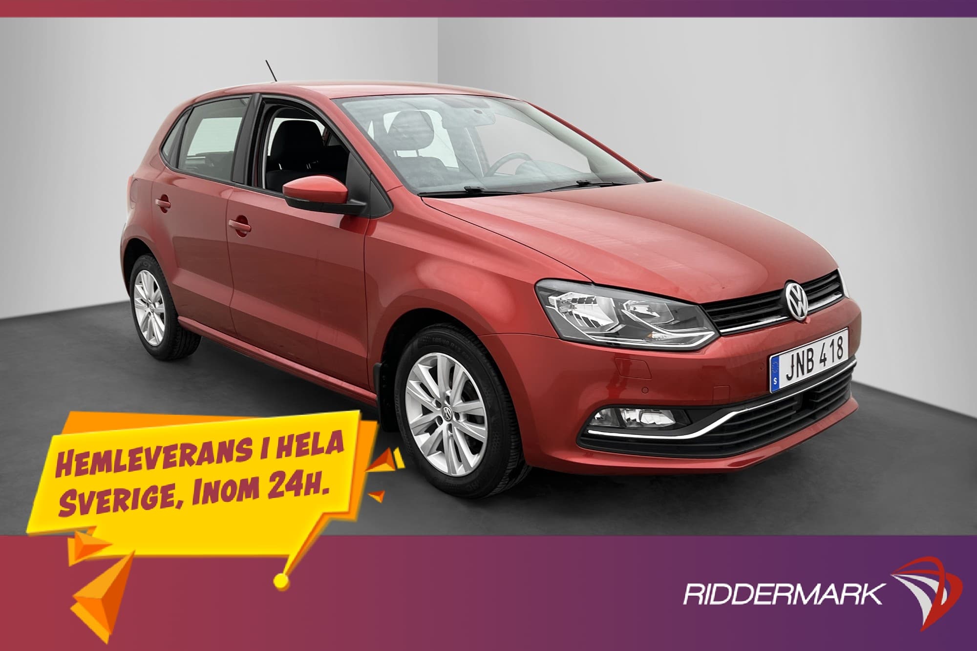 Volkswagen Polo 1.2 TSI 90hk Sensorer 4,7 l/100km 2-Brukare