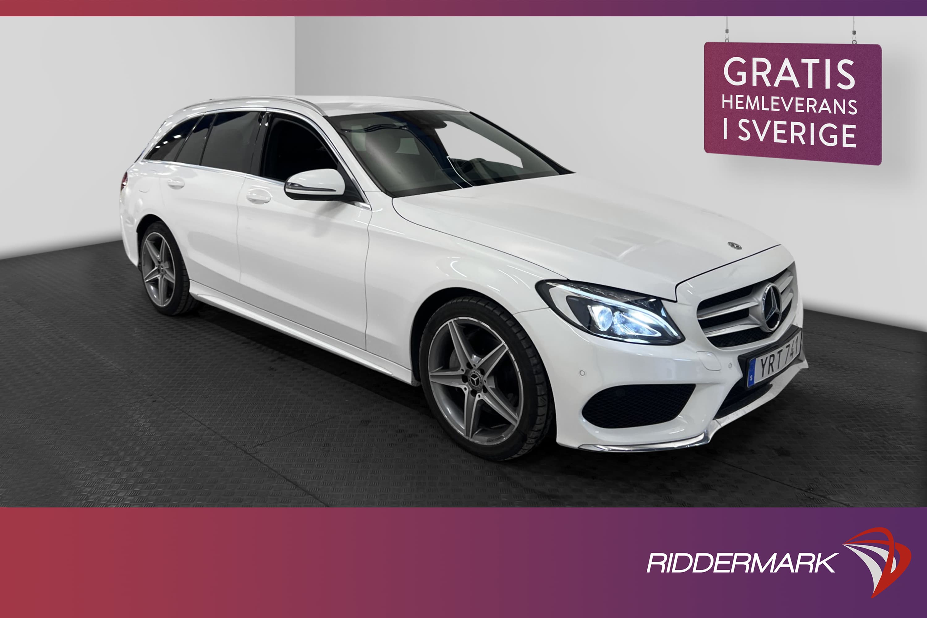 Mercedes-Benz C220 T d 170hk AMG Burmester Navi Skinn Drag