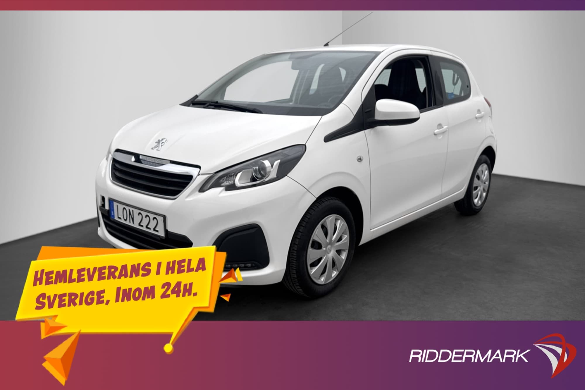 Peugeot 108 1.0 VTi ETG5 72hk En-Brukare Växelpaddlar