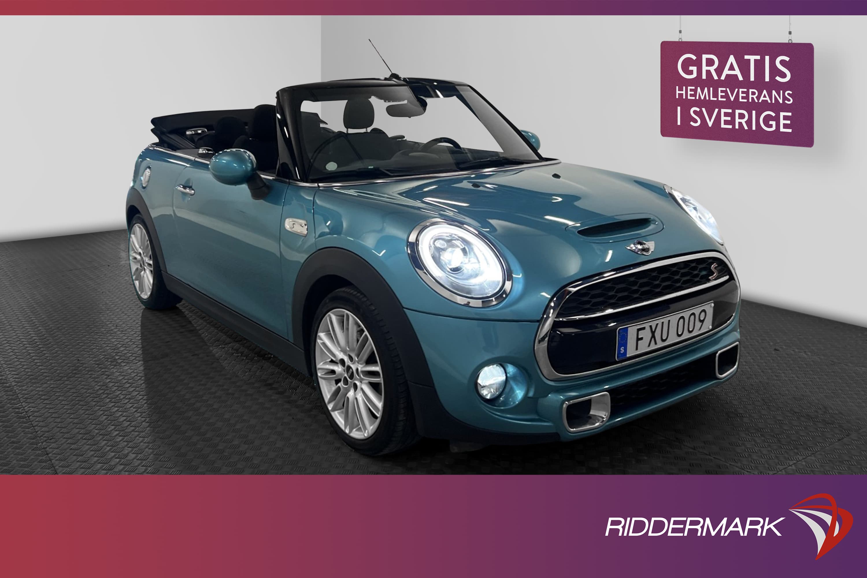 MINI Cooper S Cabriolet 192hk Chili PDC Halvskinn Välservad
