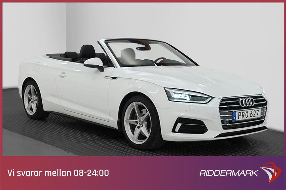 Audi A5 Cabriolet 190hk Skinn Matrix Keyless LÅGMIL Momsexteriör