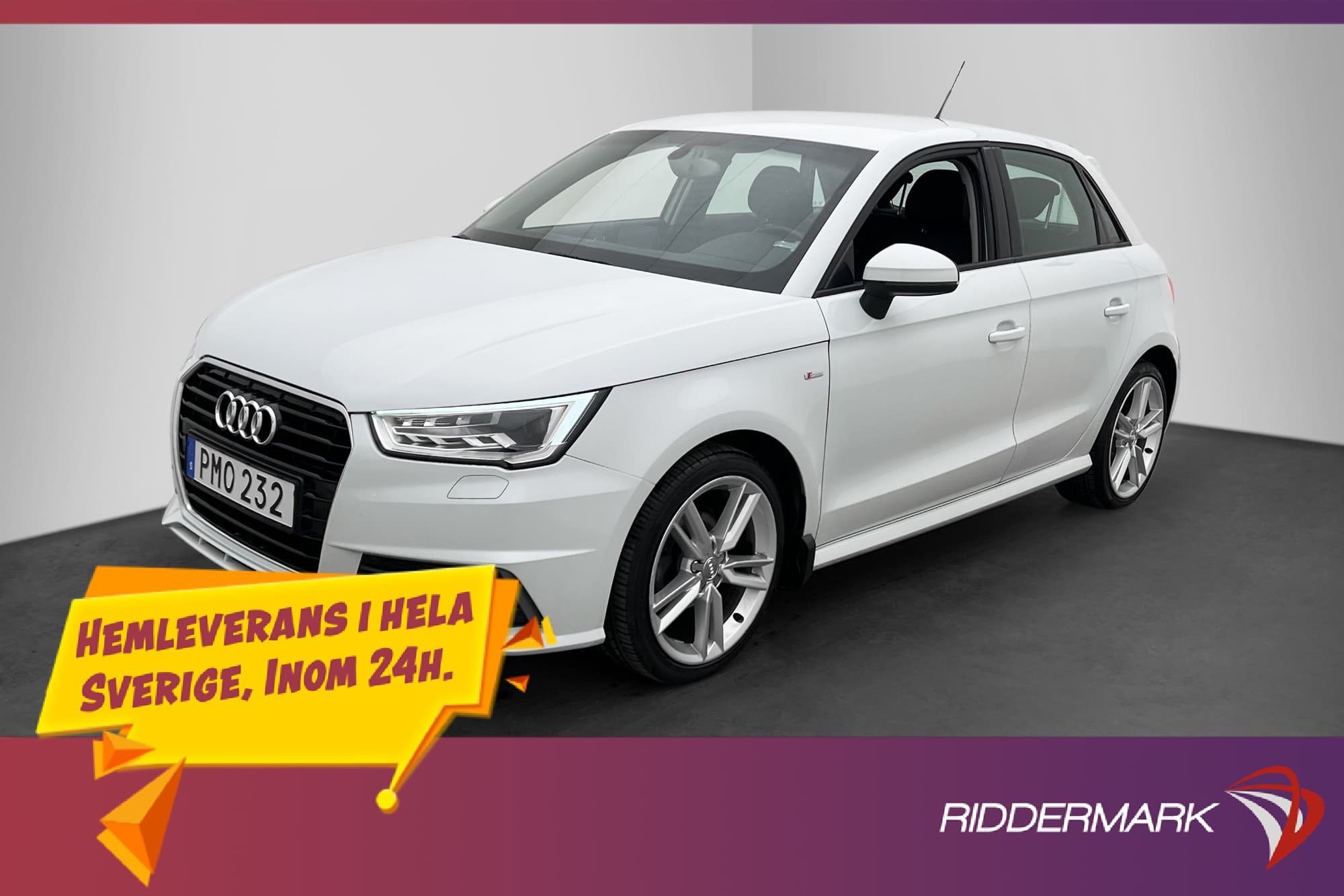 Audi A1 Sportback 1.0 TFSI 95hk S-Line Halvskinn Låg-Skatt