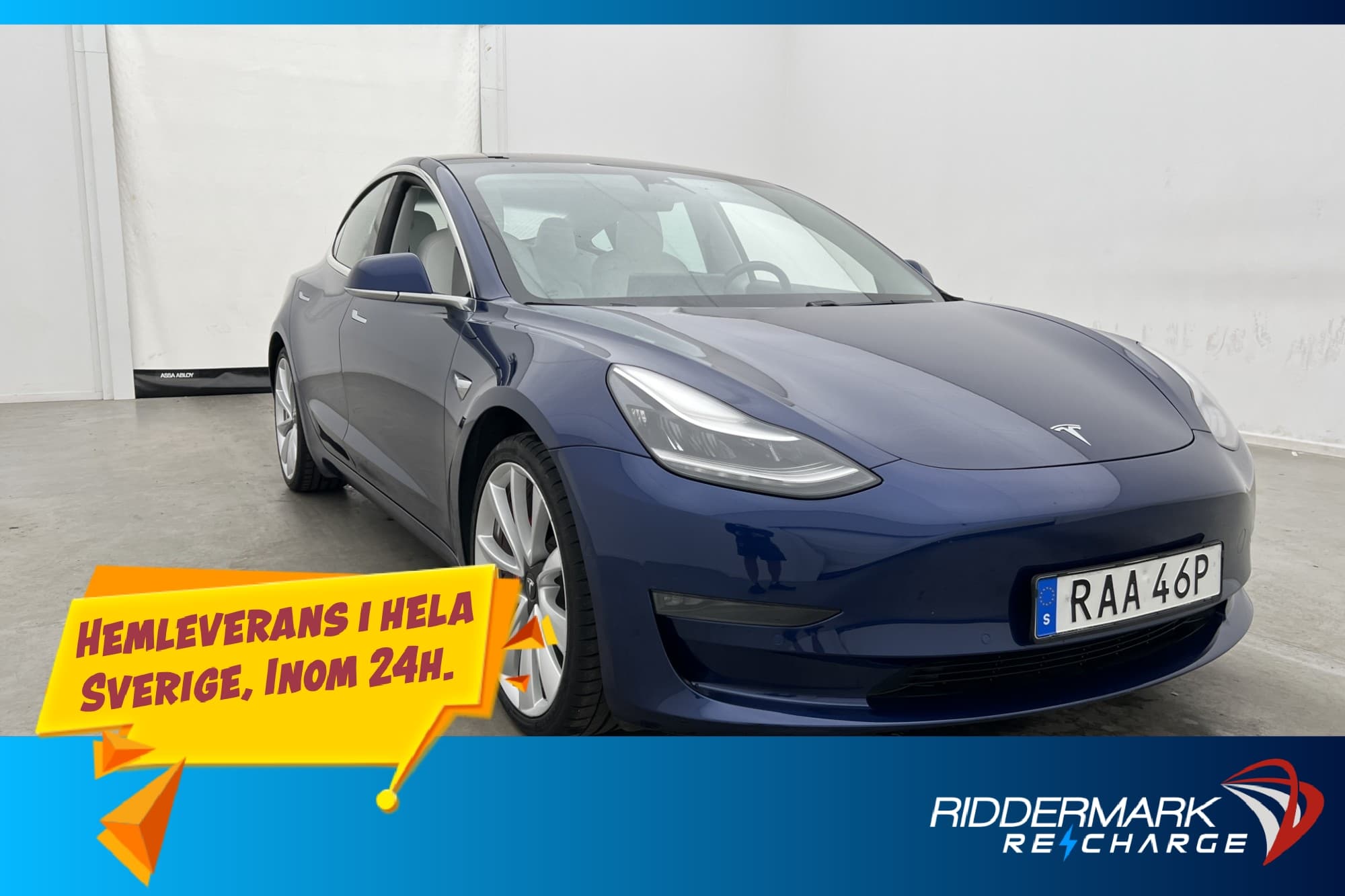 Tesla Model 3 Performance Autopilot Ljus interiör Sv.Såld