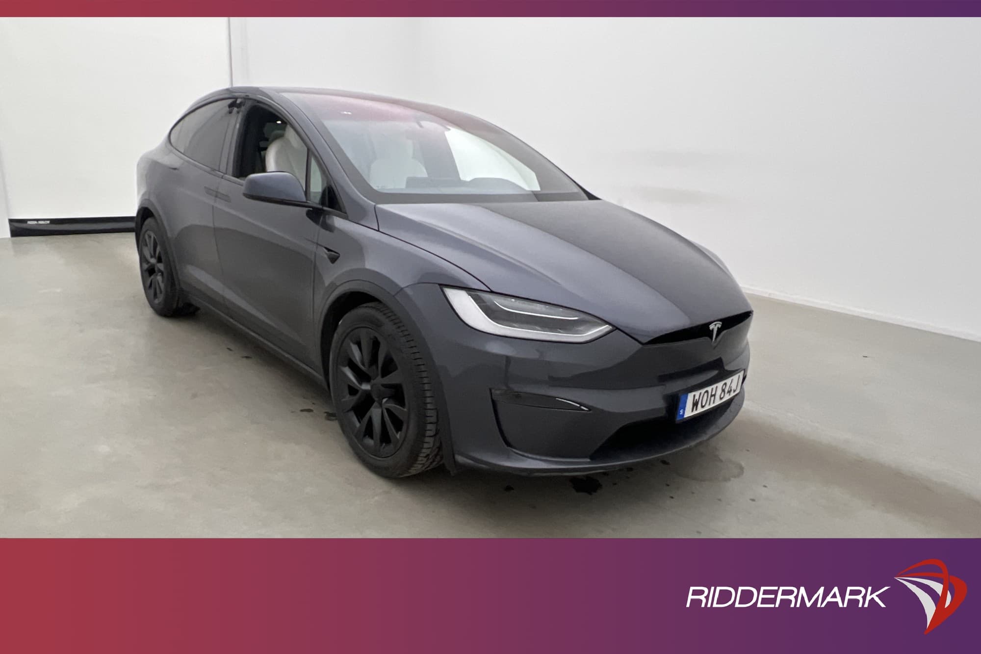 Tesla Model X Plaid 1020hk 6 Sits Ljus Interiör Drag MOMS