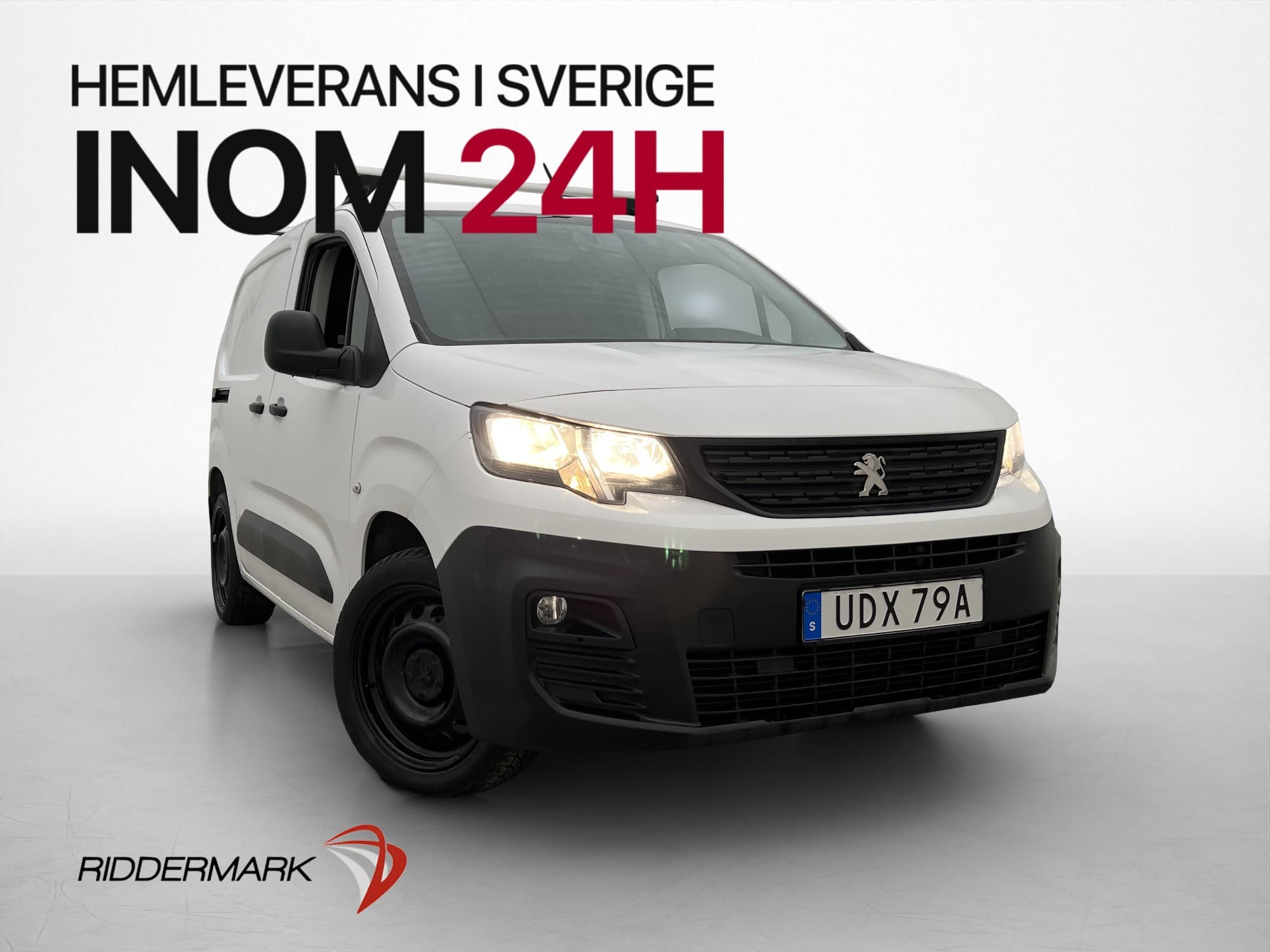 Peugeot Partner Ny-Kamrem Värmare Dragkrok 3-Sits PDC MOMS