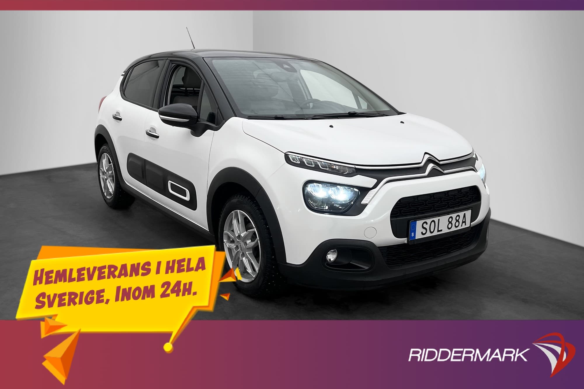 Citroën C3 1.2 110hk Shine P-Sensorer CarPlay  MOMS