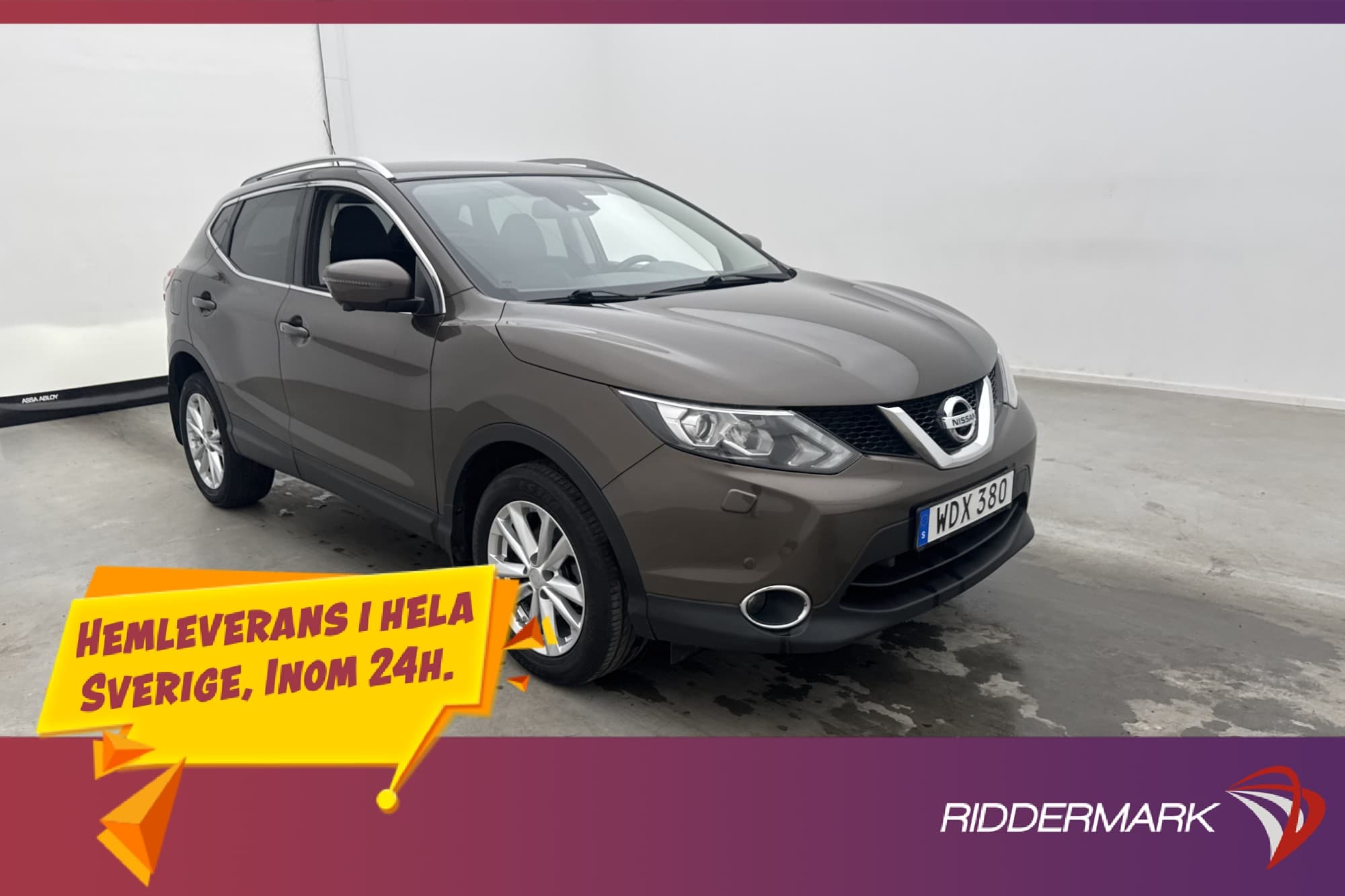 Nissan Qashqai 1.5 110hk Tekna 360° Navi Halvskinn Elstol