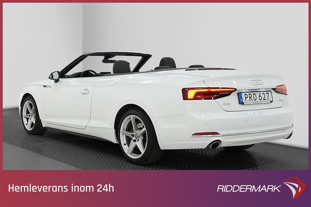 Audi A5 Cabriolet 190hk Skinn Matrix Keyless LÅGMIL Momsexteriör
