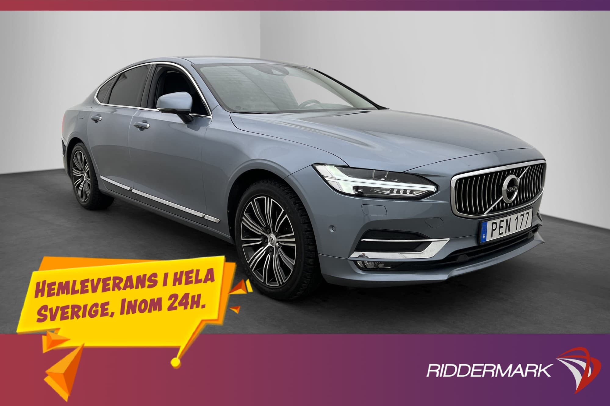 Volvo S90 D5 AWD Inscription VOC Värmare Rattvärme Navi Drag