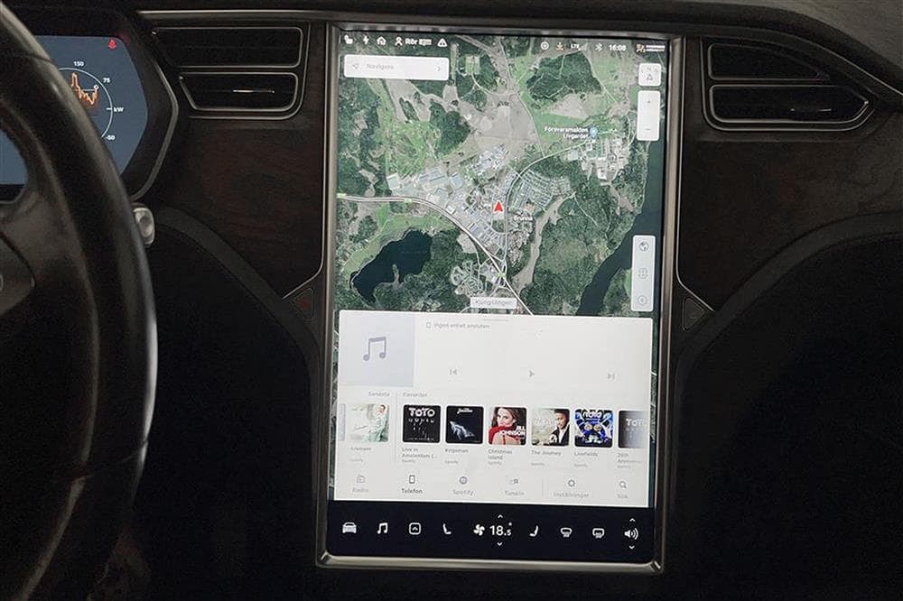 Tesla Model X 100D AWD 6 Sits Drag Uppgraderad AP Vinter pktinteriör