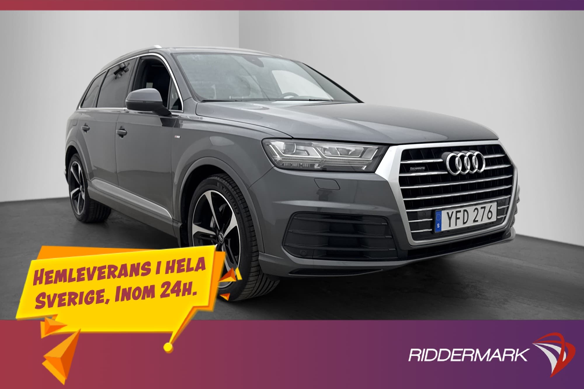 Audi Q7 7Sits 3.0 TDI Q S-Line Pano BOSE Cockpit 1ÄGARE 272h