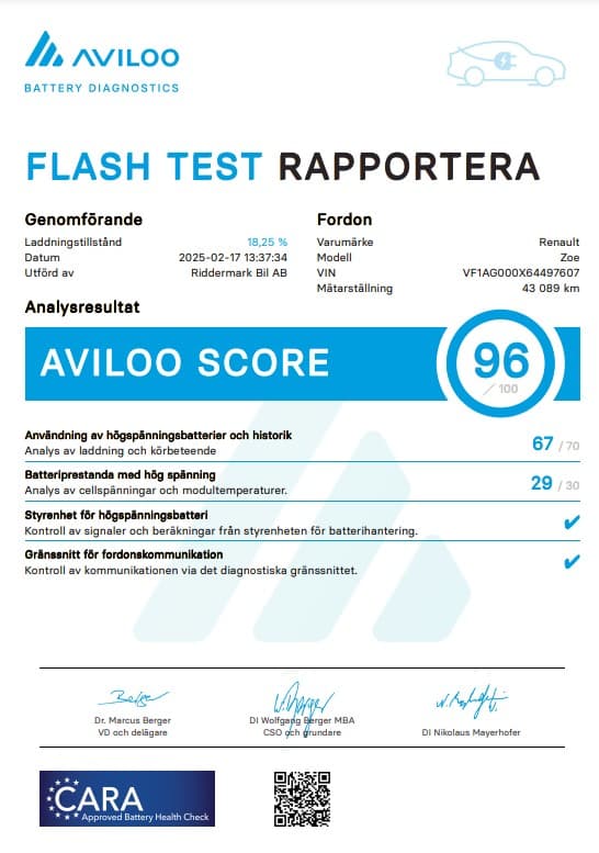Renault ZOE R135 52 kWh 136hk Intens Batterihyra Kamera Navi