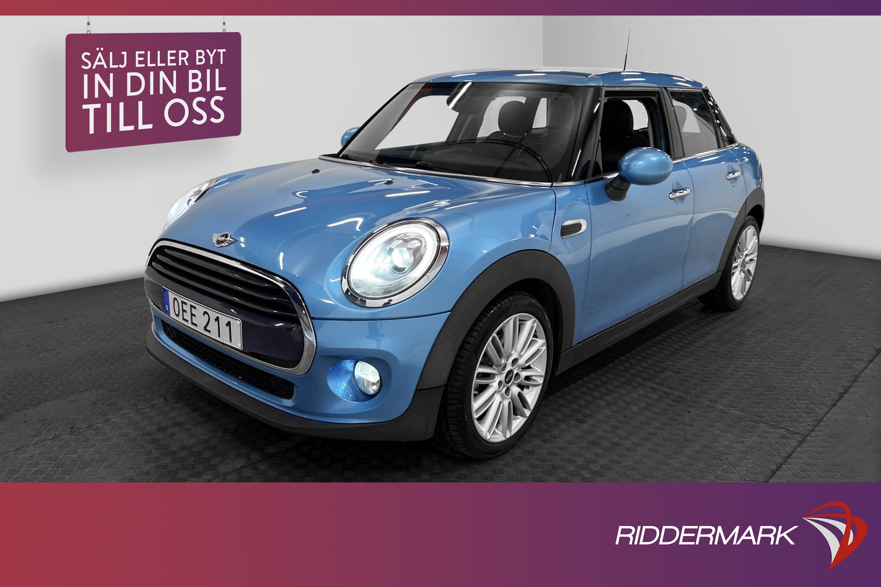 MINI Cooper 5-dörrar 136hk Chili Halvskinn Sensorer Välserv