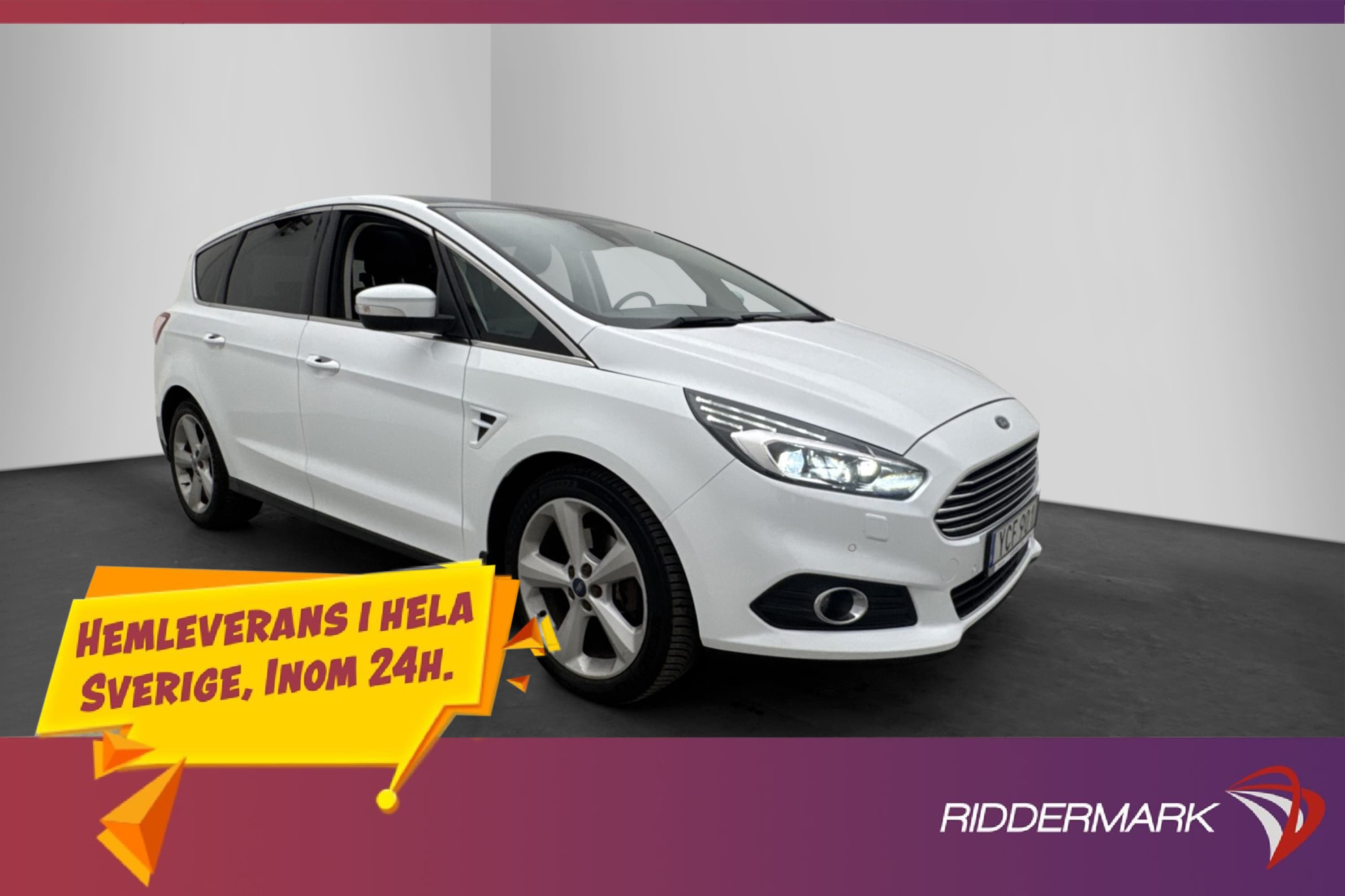 Ford S-Max 2.0 TDCi 210hk Kamera Pano Skinn 7-sits Drag