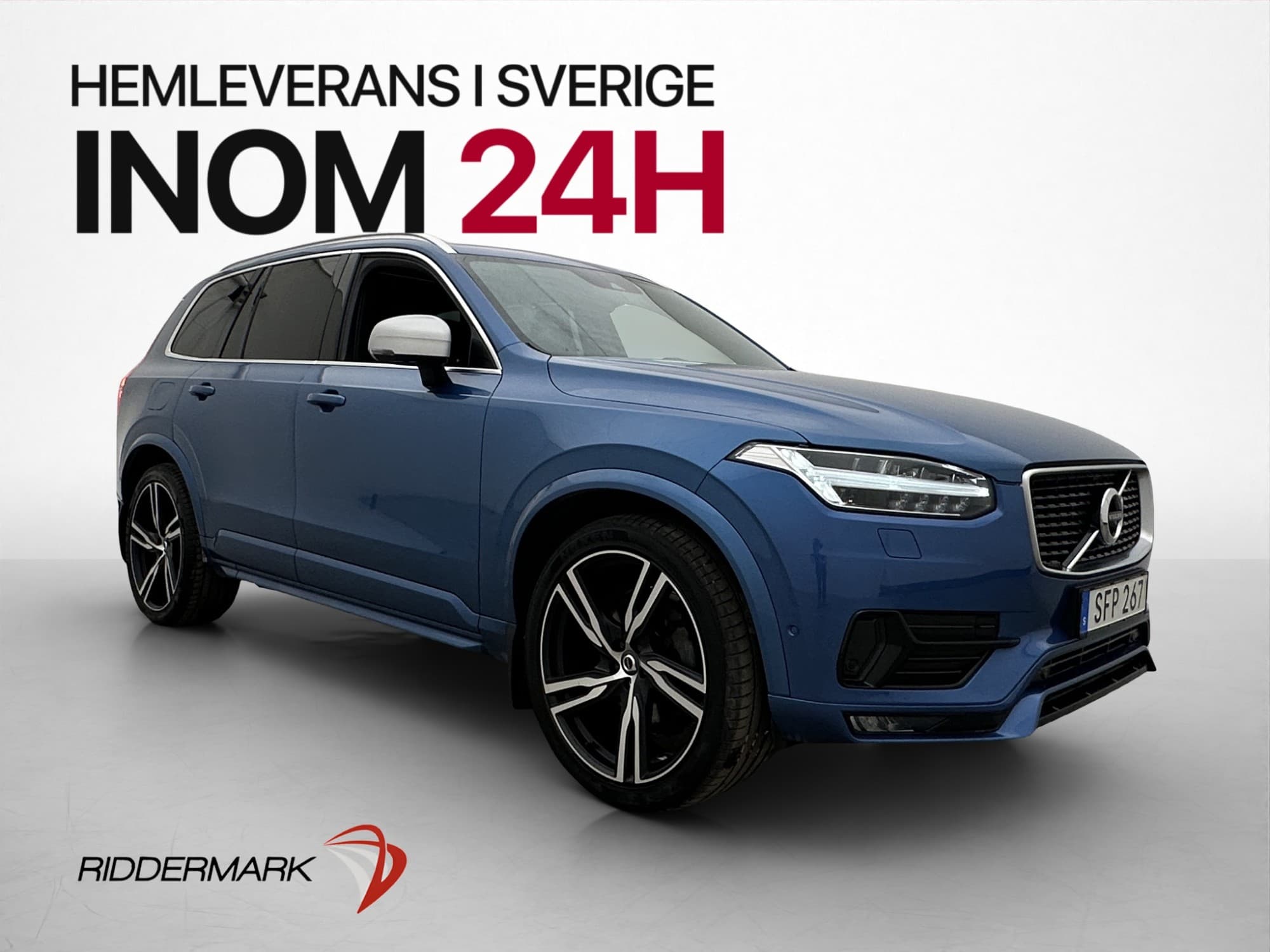 Volvo XC90 T6 AWD 320hk R Design B&W Pano 7-Sits HUD Drag