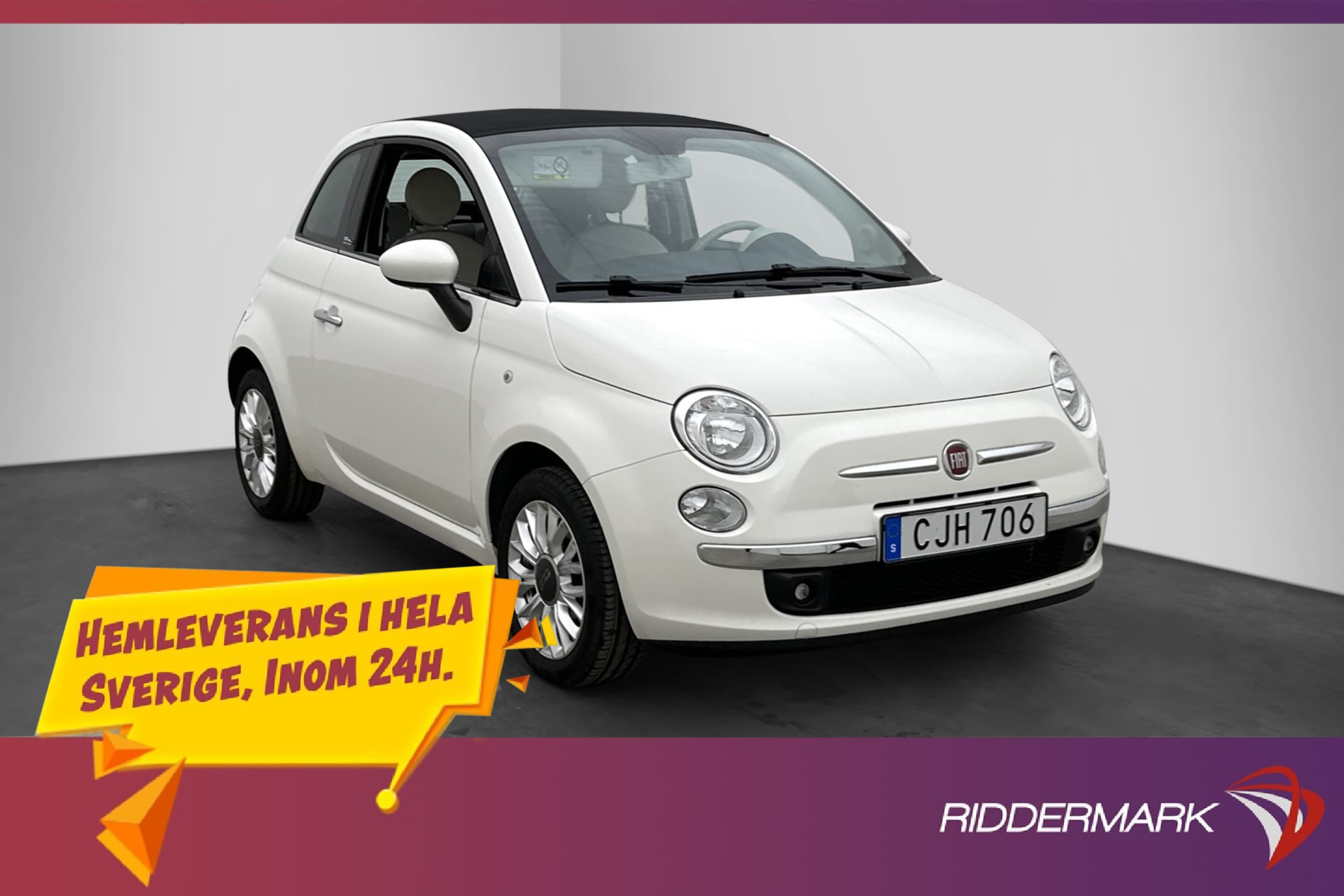 Fiat 500C 1.2 8V 69hk Lounge Cabriolet Sensorer