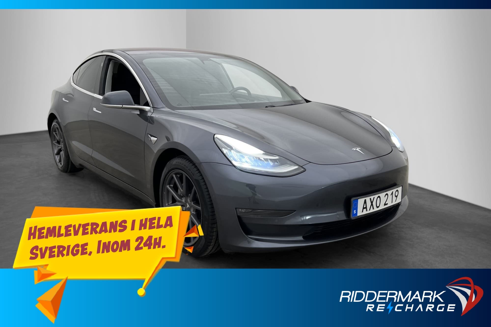 Tesla Model 3 Long Range AWD Autopilot Svensksåld
